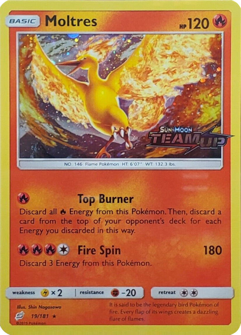 Moltres (19/181) (Stamped) [Sun & Moon: Team Up] | Exor Games New Glasgow