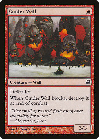 Cinder Wall [Duel Decks: Knights vs. Dragons] | Exor Games New Glasgow