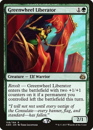 Greenwheel Liberator [Aether Revolt] | Exor Games New Glasgow