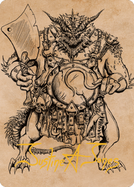 Thrakkus the Butcher Art Card (Gold-Stamped Signature) [Commander Legends: Battle for Baldur's Gate Art Series] | Exor Games New Glasgow