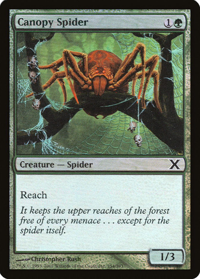 Canopy Spider (Premium Foil) [Tenth Edition] | Exor Games New Glasgow