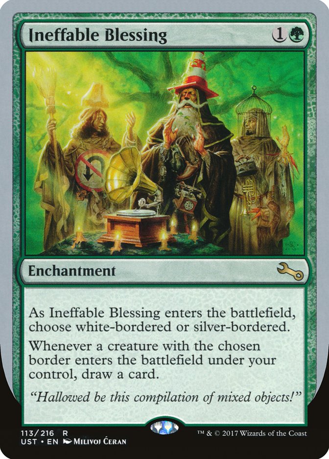 Ineffable Blessing ("choose white-bordered or silver-bordered") [Unstable] | Exor Games New Glasgow