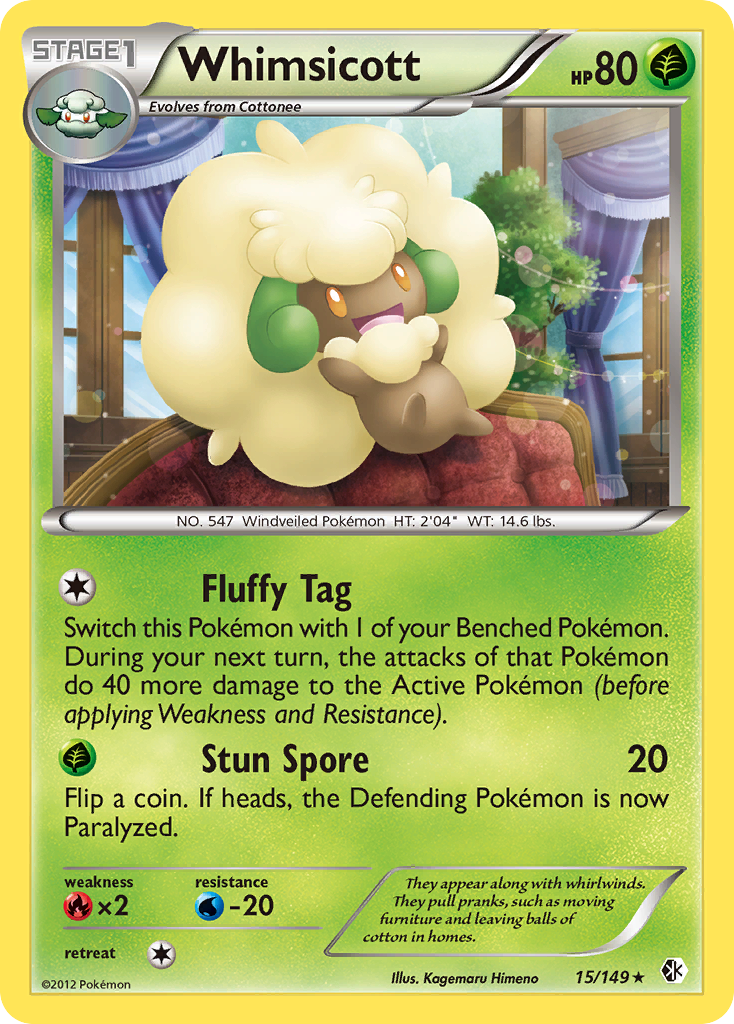 Whimsicott (15/149) [Black & White: Boundaries Crossed] | Exor Games New Glasgow