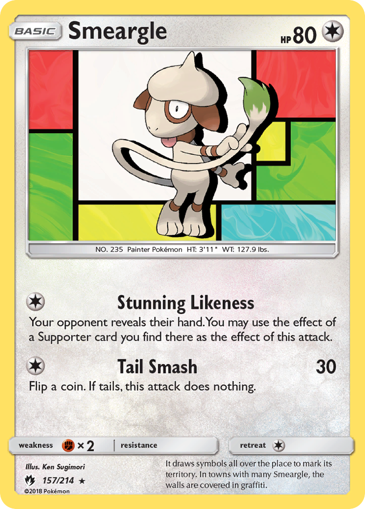 Smeargle (157/214) [Sun & Moon: Lost Thunder] | Exor Games New Glasgow