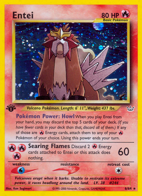 Entei (6/64) [Neo Revelation 1st Edition] | Exor Games New Glasgow