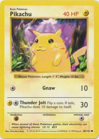 Pikachu (58/102) [Base Set Shadowless Unlimited] | Exor Games New Glasgow