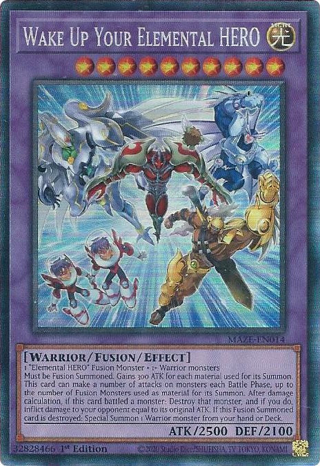 Wake Up Your Elemental HERO [MAZE-EN014] Collector's Rare | Exor Games New Glasgow