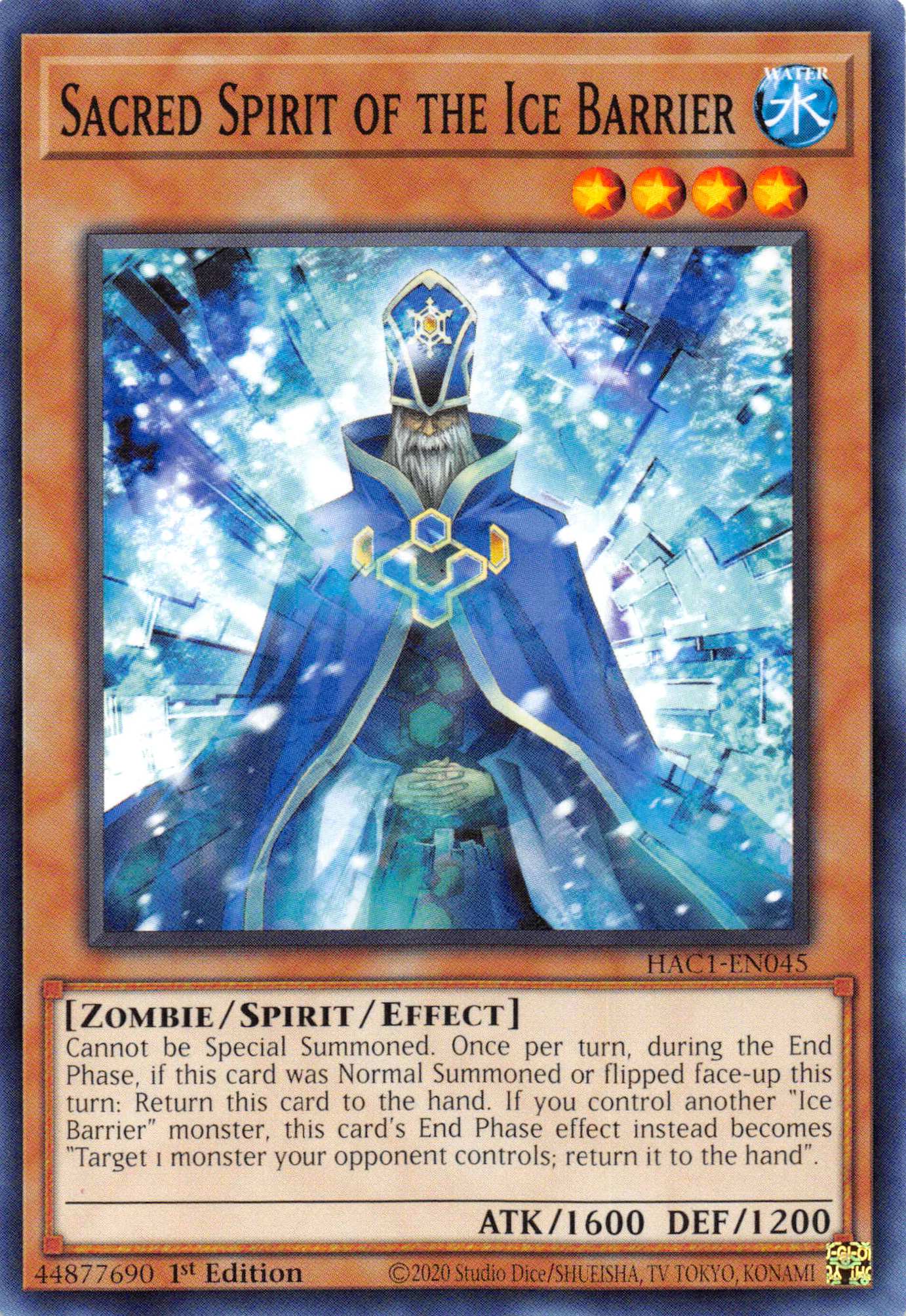 Sacred Spirit of the Ice Barrier (Duel Terminal) [HAC1-EN045] Parallel Rare | Exor Games New Glasgow