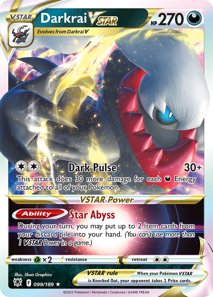 Darkrai VSTAR (099/189) (Jumbo Card) [Sword & Shield: Astral Radiance] | Exor Games New Glasgow