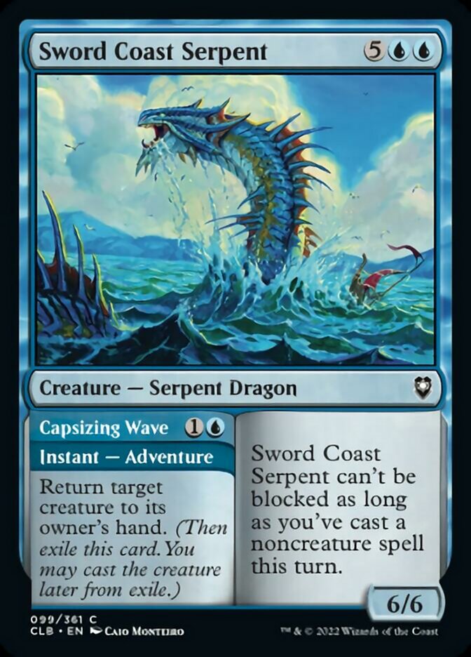 Sword Coast Serpent // Capsizing Wave [Commander Legends: Battle for Baldur's Gate] | Exor Games New Glasgow