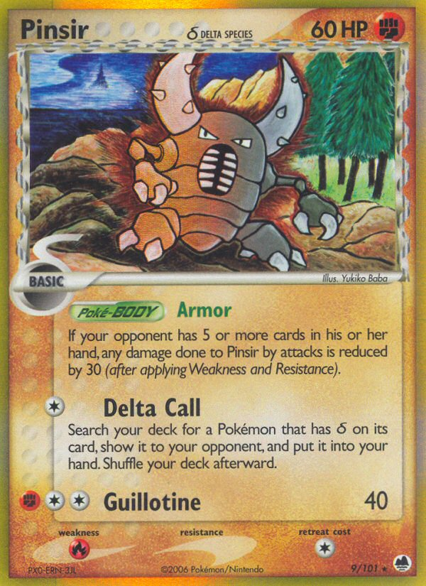 Pinsir (9/101) (Delta Species) [EX: Dragon Frontiers] | Exor Games New Glasgow