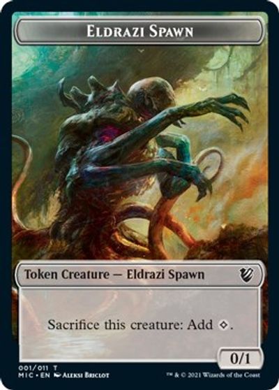 Eldrazi Spawn // Human Soldier Double-sided Token [Innistrad: Midnight Hunt Commander] | Exor Games New Glasgow