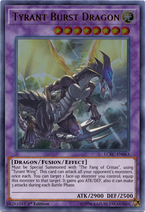 Tyrant Burst Dragon [LCKC-EN063] Ultra Rare | Exor Games New Glasgow