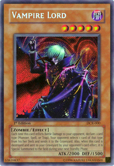 Vampire Lord [DCR-000] Secret Rare | Exor Games New Glasgow