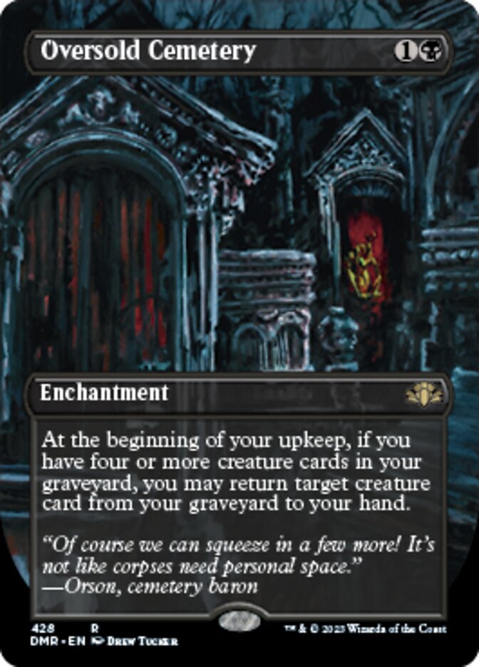 Oversold Cemetery (Borderless Alternate Art) [Dominaria Remastered] | Exor Games New Glasgow