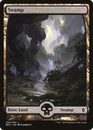 Swamp (264) - Full Art [Battle for Zendikar] | Exor Games New Glasgow