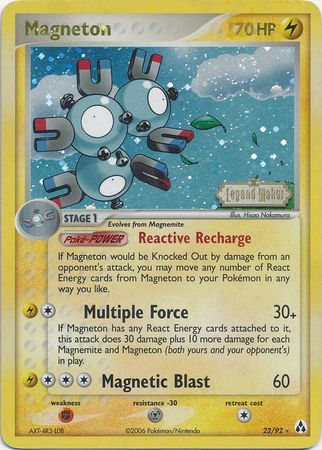 Magneton (22/92) (Stamped) [EX: Legend Maker] | Exor Games New Glasgow