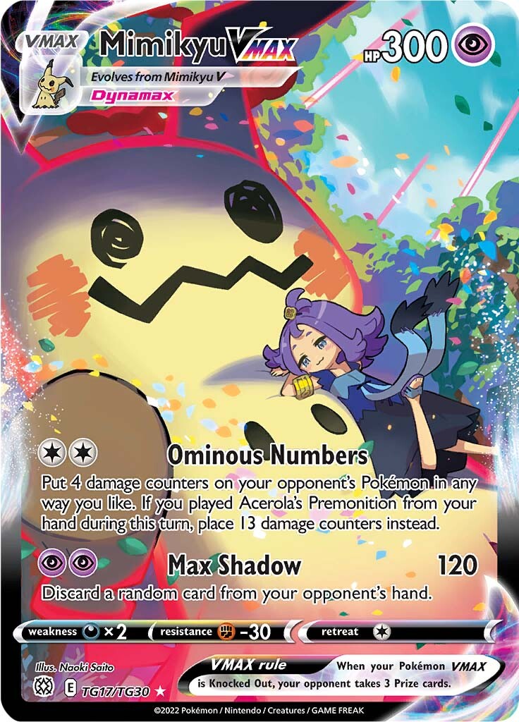 Mimikyu VMAX (TG17/TG30) [Sword & Shield: Brilliant Stars] | Exor Games New Glasgow