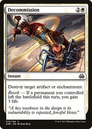 Decommission [Aether Revolt] | Exor Games New Glasgow