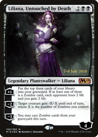 Liliana, Untouched by Death [Core Set 2019 Promos] | Exor Games New Glasgow