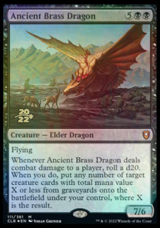 Ancient Brass Dragon [Commander Legends: Battle for Baldur's Gate Prerelease Promos] | Exor Games New Glasgow