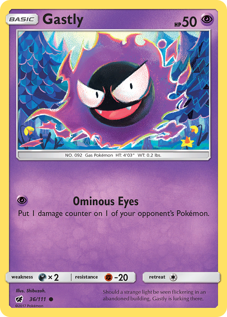 Gastly (36/111) [Sun & Moon: Crimson Invasion] | Exor Games New Glasgow