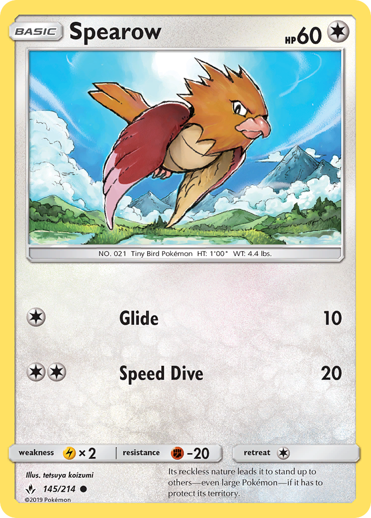 Spearow (145/214) [Sun & Moon: Unbroken Bonds] | Exor Games New Glasgow