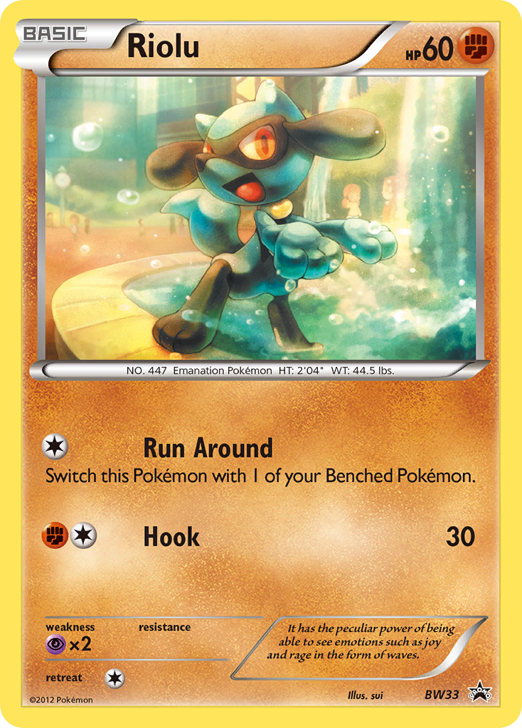 Riolu (BW33) [Black & White: Black Star Promos] | Exor Games New Glasgow