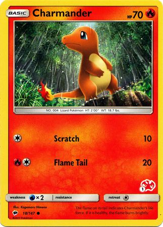 Charmander (18/147) (Charizard Stamp #1) [Battle Academy 2020] | Exor Games New Glasgow