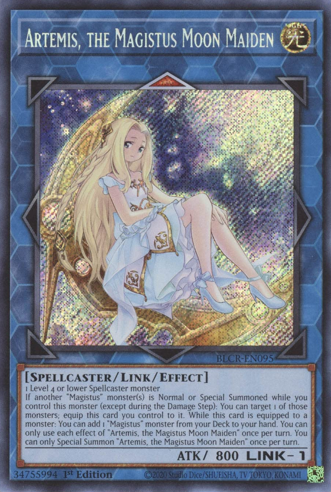 Artemis, the Magistus Moon Maiden [BLCR-EN095] Secret Rare | Exor Games New Glasgow