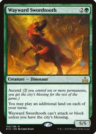 Wayward Swordtooth [Rivals of Ixalan Promos] | Exor Games New Glasgow