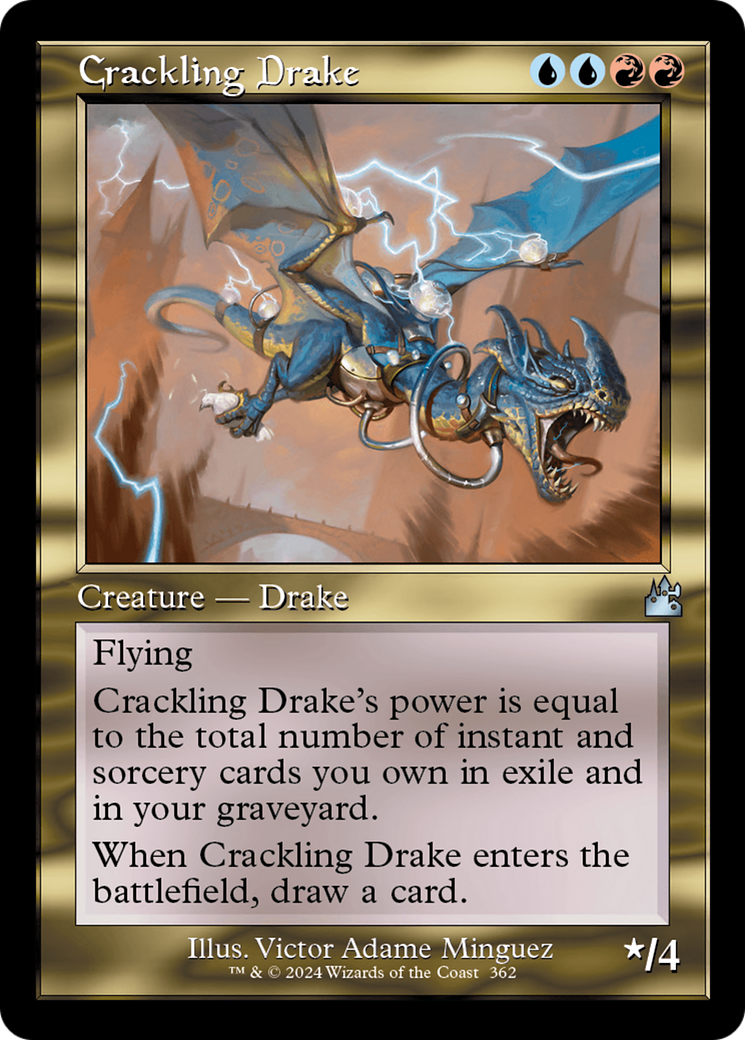 Crackling Drake (Retro Frame) [Ravnica Remastered] | Exor Games New Glasgow