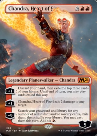 Chandra, Heart of Fire (Borderless) [Core Set 2021] | Exor Games New Glasgow