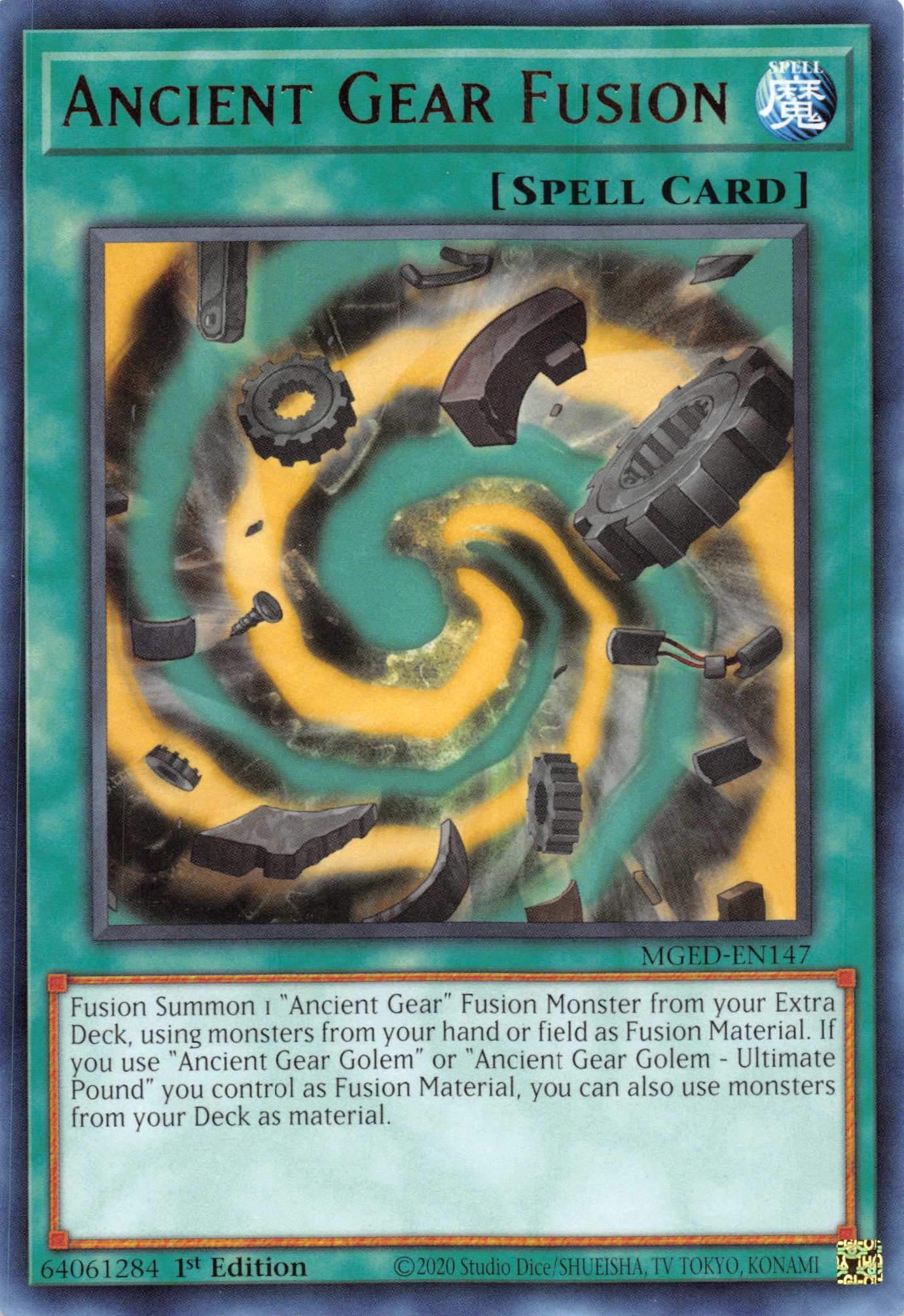 Ancient Gear Fusion [MGED-EN147] Rare | Exor Games New Glasgow