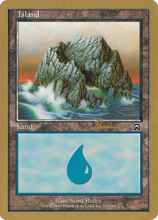 Island (ar337) (Antoine Ruel) [World Championship Decks 2001] | Exor Games New Glasgow