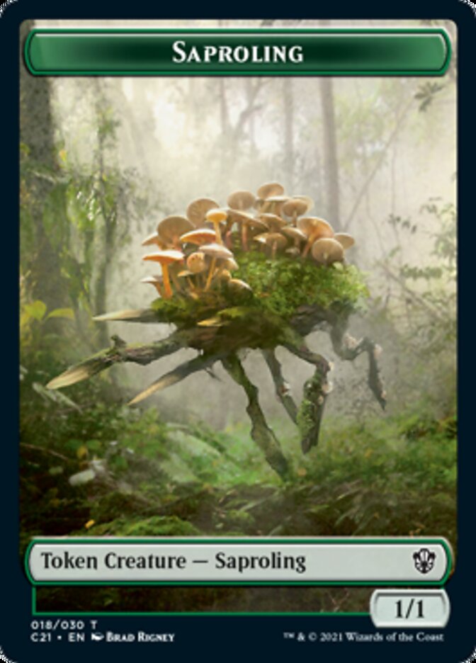 Food // Saproling Token [Commander 2021 Tokens] | Exor Games New Glasgow