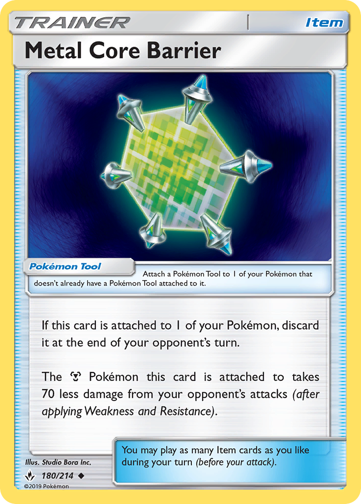 Metal Core Barrier (180/214) [Sun & Moon: Unbroken Bonds] | Exor Games New Glasgow