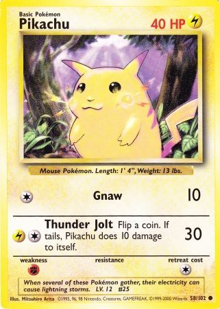 Pikachu (58/102) (Jumbo Card) [Base Set Unlimited] | Exor Games New Glasgow