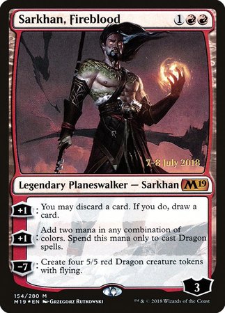 Sarkhan, Fireblood [Core Set 2019 Promos] | Exor Games New Glasgow