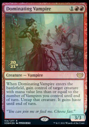 Dominating Vampire [Innistrad: Crimson Vow Prerelease Promos] | Exor Games New Glasgow