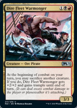 Dire Fleet Warmonger [Core Set 2021] | Exor Games New Glasgow