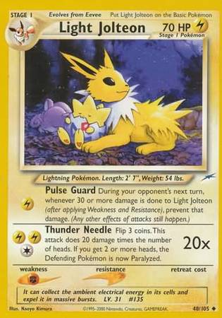 Light Jolteon (48/105) [Neo Destiny Unlimited] | Exor Games New Glasgow