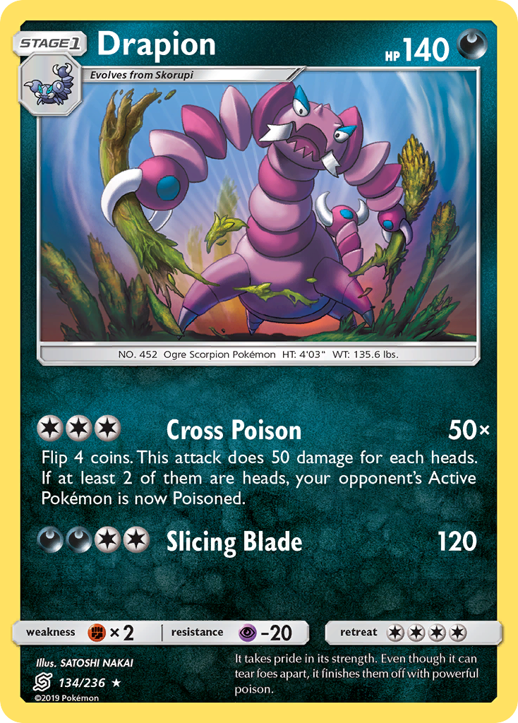 Drapion (134/236) [Sun & Moon: Unified Minds] | Exor Games New Glasgow