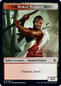 Human Warrior // Food (15) Double-sided Token [Throne of Eldraine] | Exor Games New Glasgow