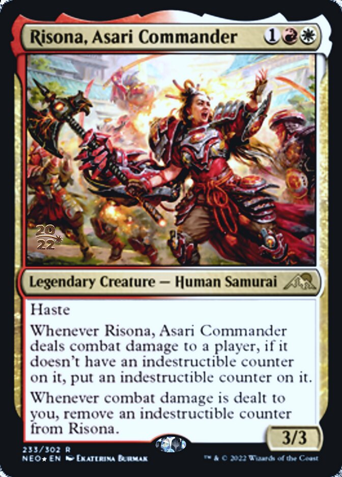 Risona, Asari Commander [Kamigawa: Neon Dynasty Prerelease Promos] | Exor Games New Glasgow