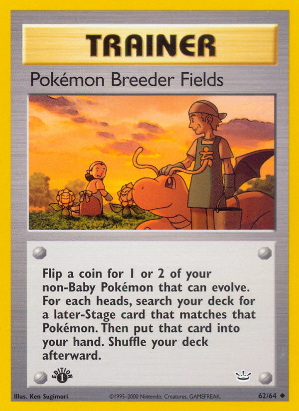 Pokemon Breeder Fields (62/64) [Neo Revelation 1st Edition] | Exor Games New Glasgow