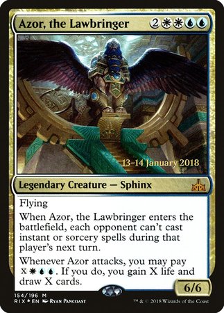 Azor, the Lawbringer [Rivals of Ixalan Promos] | Exor Games New Glasgow