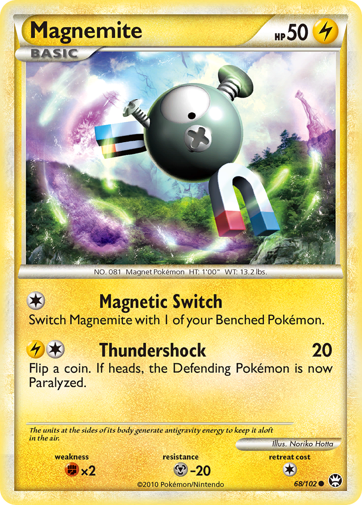 Magnemite (68/102) [HeartGold & SoulSilver: Triumphant] | Exor Games New Glasgow