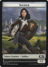 Soldier // Dinosaur Double-Sided Token [Magic Game Night 2019] | Exor Games New Glasgow