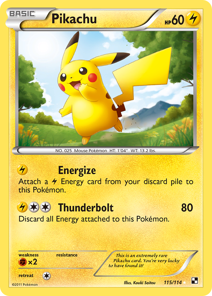 Pikachu (115/114) [Black & White: Base Set] | Exor Games New Glasgow